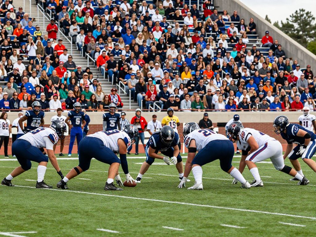 High school football teams competing in a championship game