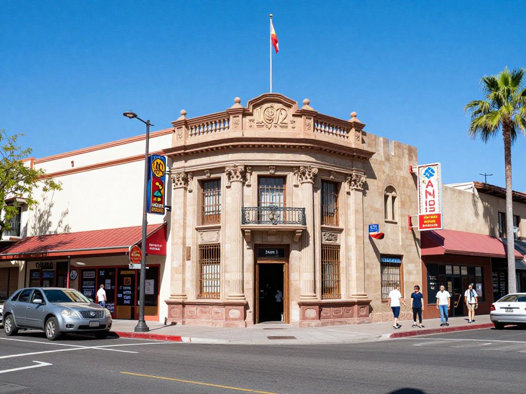 Historic buildings along Mill Avenue in Tempe, Arizona