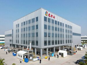 Exterior view of KoMiCo's semiconductor facility in Mesa, Arizona