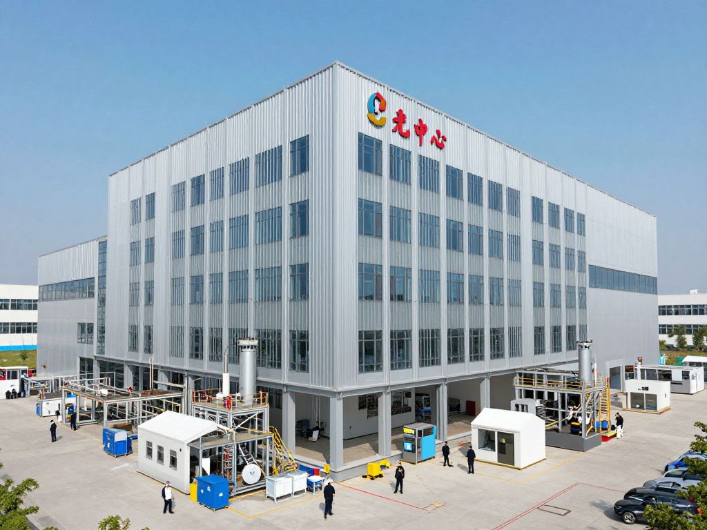 Exterior view of KoMiCo's semiconductor facility in Mesa, Arizona