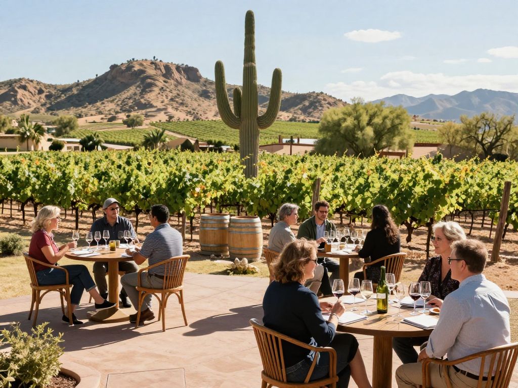 Guests gathered for wine tasting at LDV Winery Tasting Room in Scottsdale.