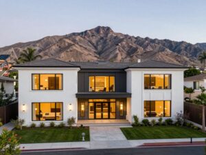 Custom-built luxury estate with Camelback Mountain backdrop in Arcadia, Phoenix.