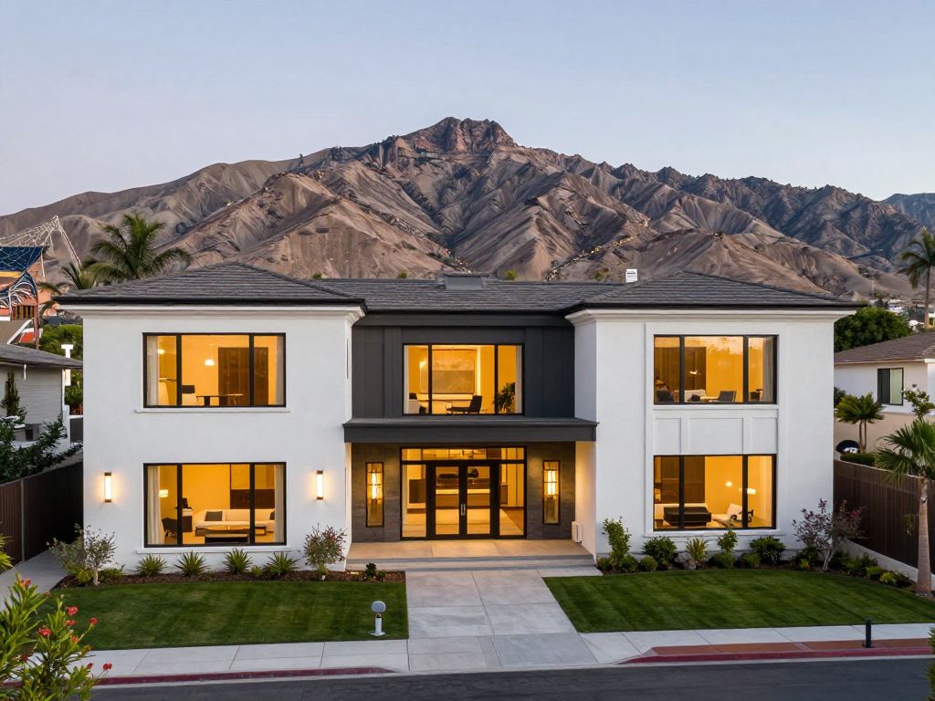 Custom-built luxury estate with Camelback Mountain backdrop in Arcadia, Phoenix.