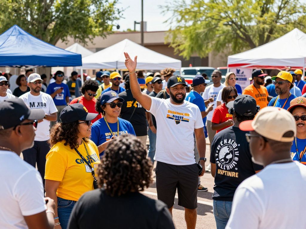 Community members celebrating MLK Day in Phoenix
