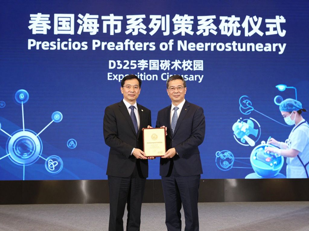 Award ceremony recognizing achievements in neurosurgery