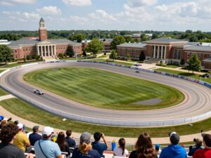 Conceptual design of a NASCAR track at the University of Arizona campus