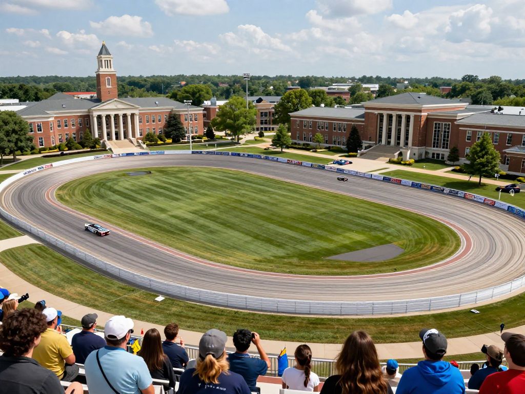 Conceptual design of a NASCAR track at the University of Arizona campus