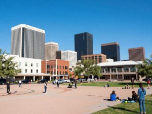 Vibrant cityscape of Phoenix, Arizona highlighting business environment