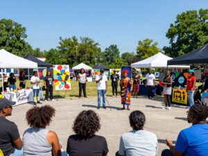 Community celebrating Black History Month in Phoenix
