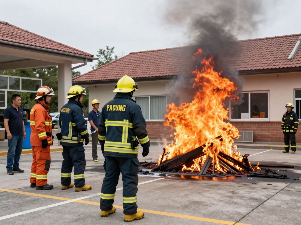 Emergency responders during a fire at a care facility in Phoenix