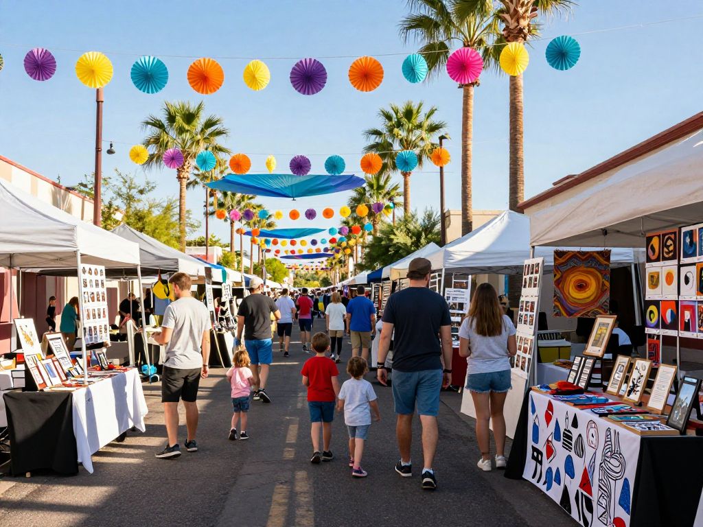 Vibrant Phoenix festival with local artists and vendors