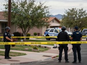 Police tape at a crime scene in Phoenix
