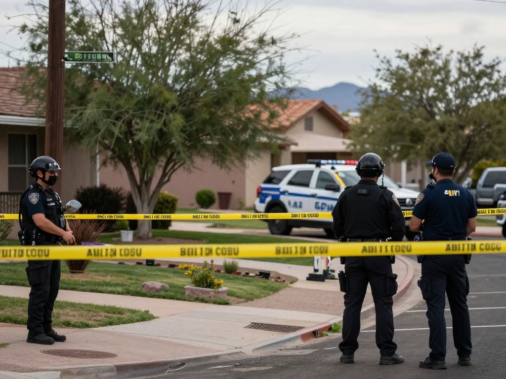 Police tape at a crime scene in Phoenix