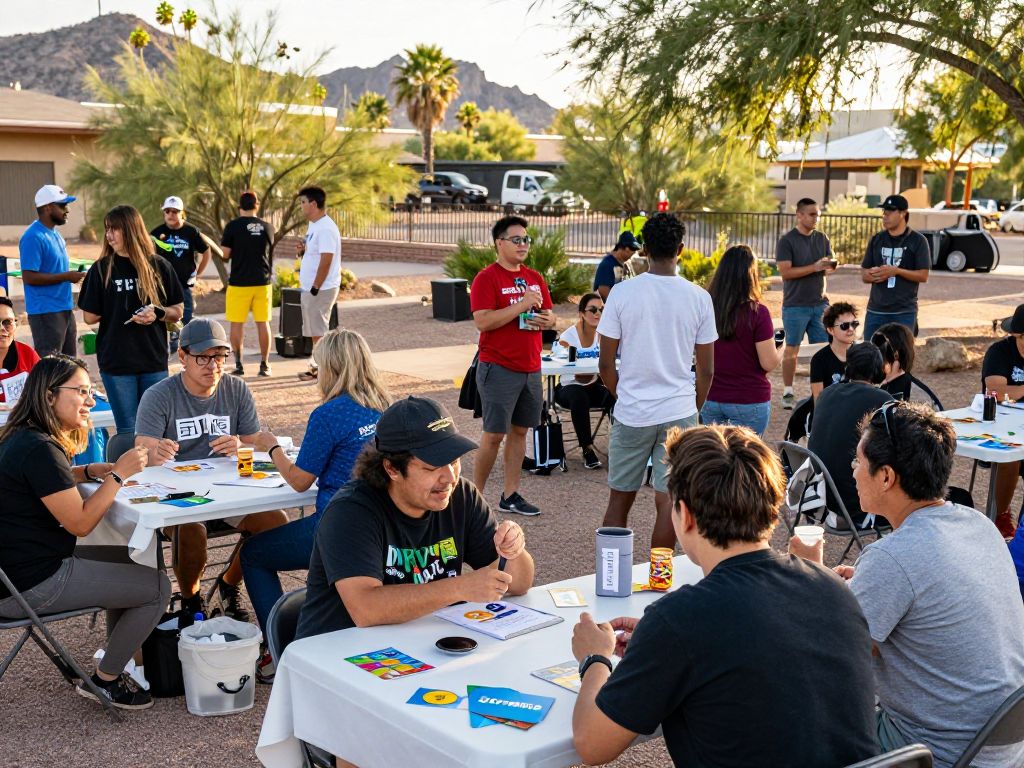 People enjoying various free activities in Phoenix outdoors.