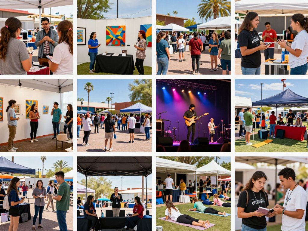 Collage of cultural and community events in Phoenix, Arizona