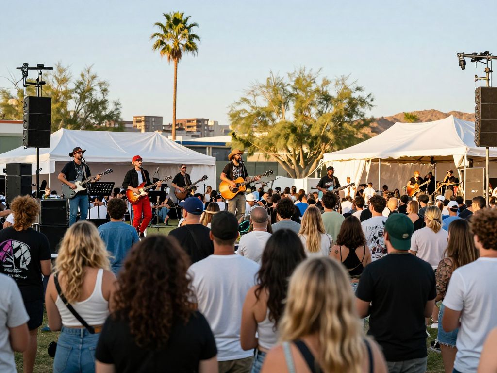 Crowd enjoying a live music performance in Phoenix