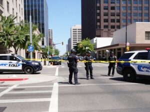 Police investigating a scene in Phoenix