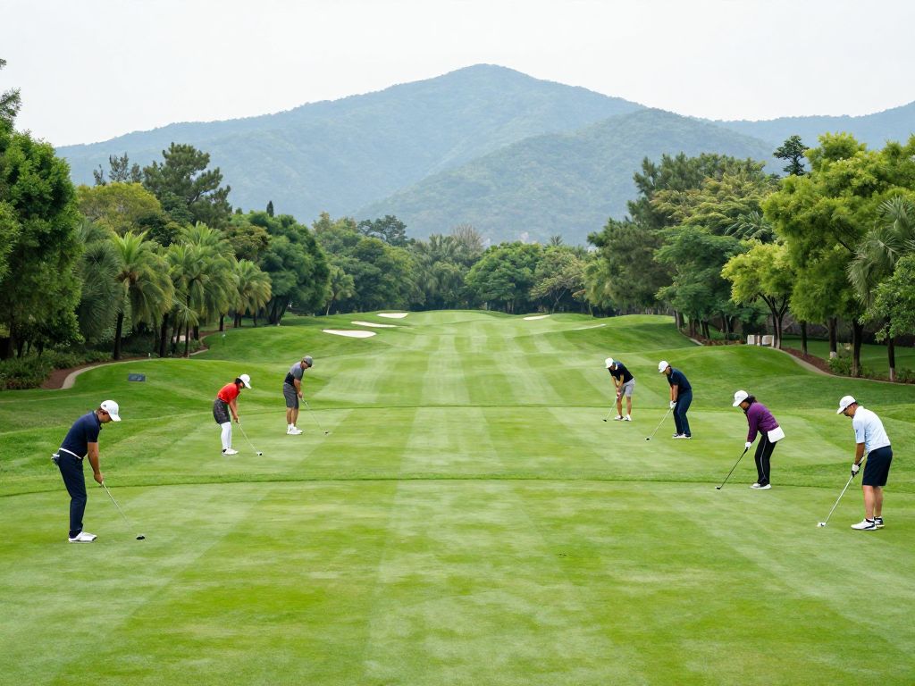 Community members at a golf tournament at Troon North Golf Club.