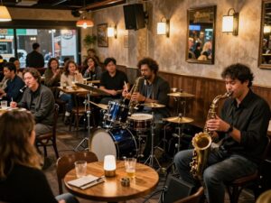 Musicians performing at Pita Jungle Jazz Jam in Phoenix