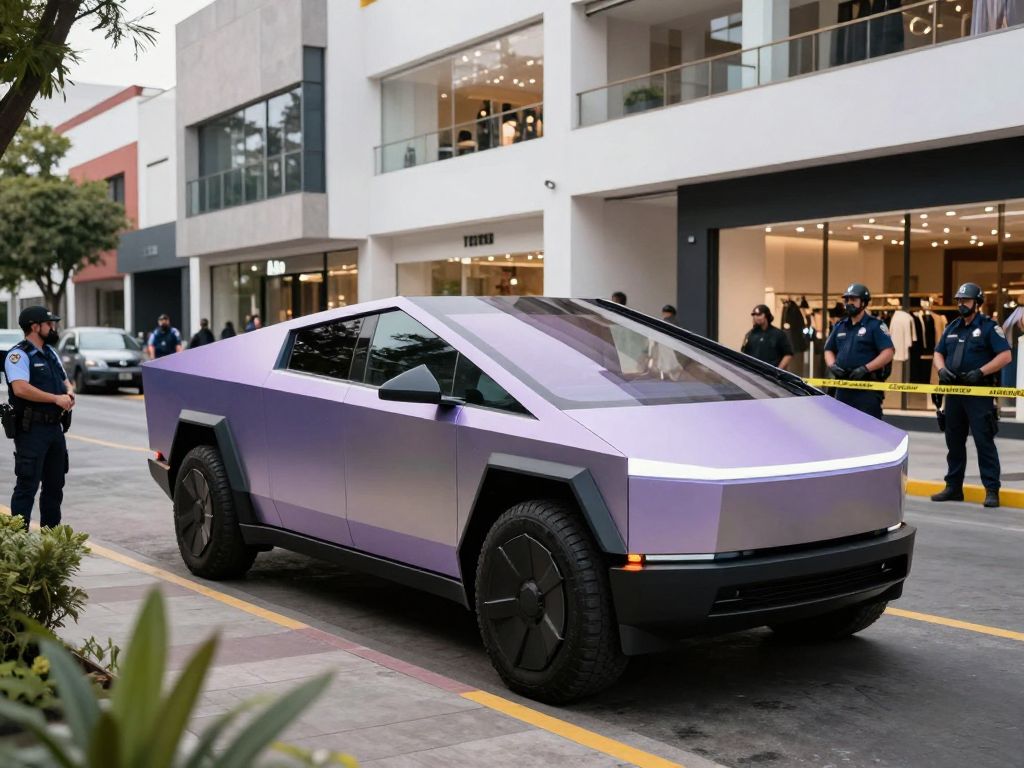 Police investigating kidnapping scene outside a shopping plaza in Mexico