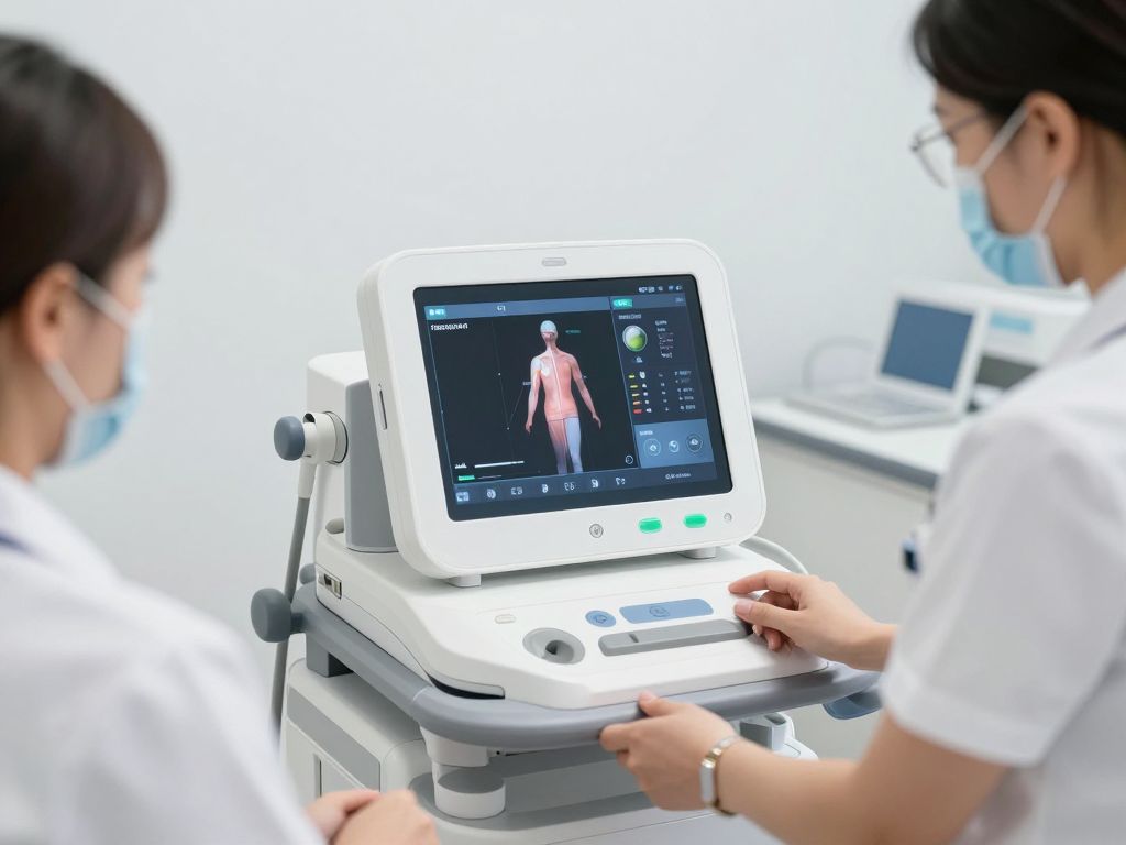 Prototype of a portable lymphatic imaging scanner in a clinical environment