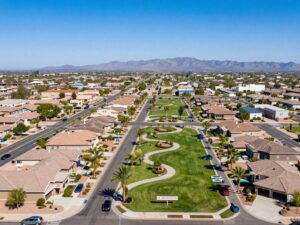 Suburban growth in Queen Creek, AZ