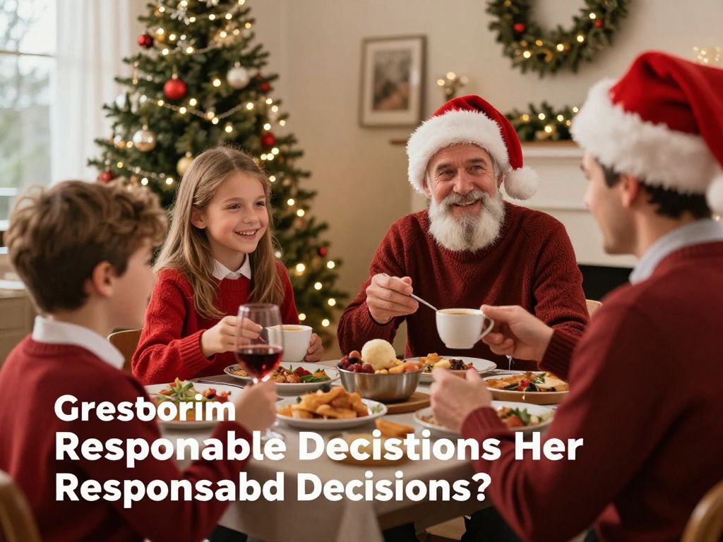 Family celebrating safely during the holiday season