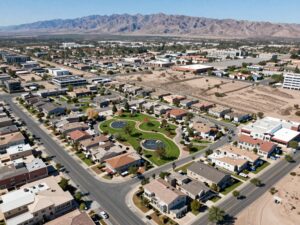 Aerial view of the Rio 1900 master-planned community in Goodyear, AZ.