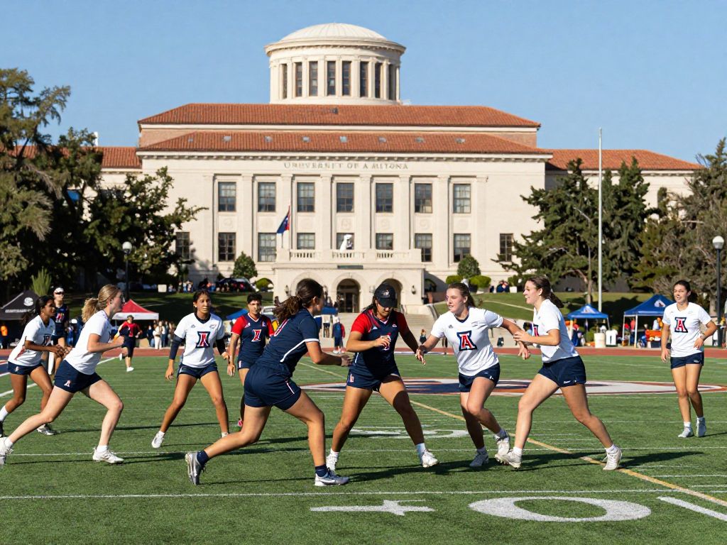 Student-athletes from the University of Arizona participating in a sports event
