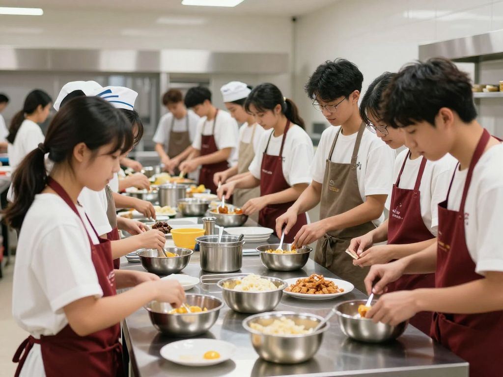 Phoenix youth participating in a cooking class at Maryvale Community Center.