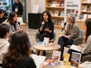 Authors and readers interacting at the Scottsdale Book & Author event