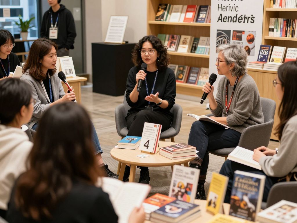 Authors and readers interacting at the Scottsdale Book & Author event