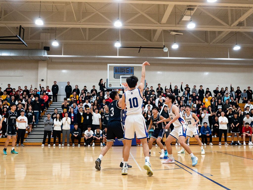Sunnyslope Vikings playing against Desert Vista in a playoff basketball game