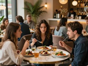 Guests enjoying a meal at The Guest House Scottsdale.