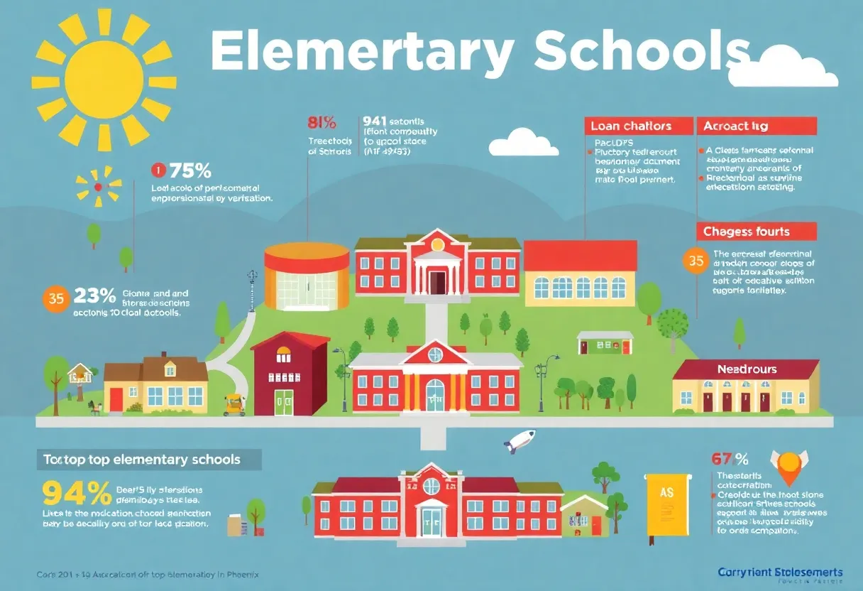 Infographic of top-ranked elementary schools in Phoenix, AZ