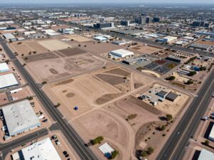 Aerial view of land acquired by TSMC in North Phoenix, Arizona.