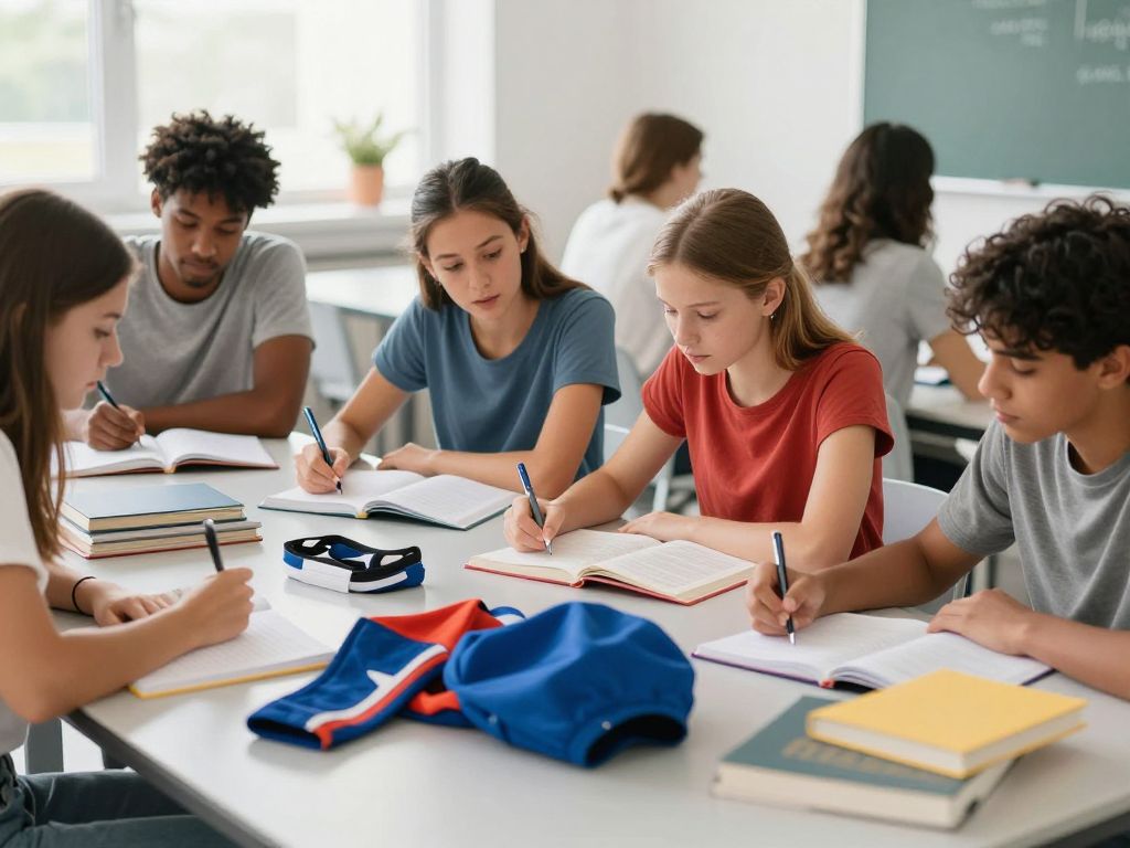 University of Arizona student-athletes studying together