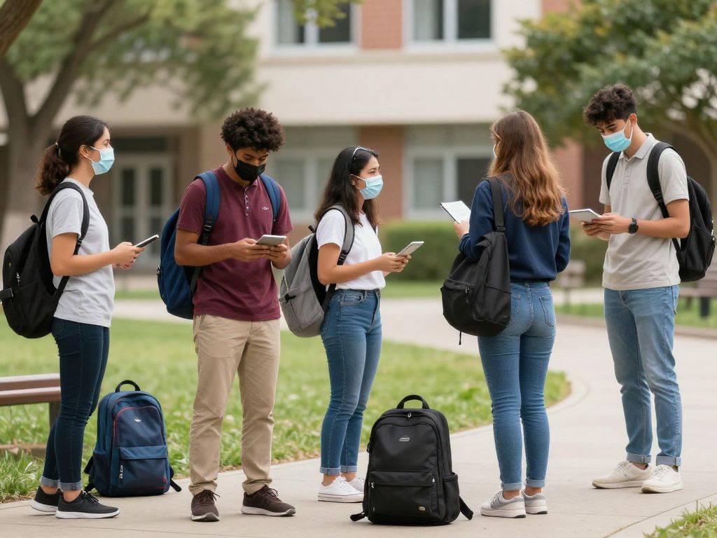University of Arizona students enjoying a safe social event on campus.