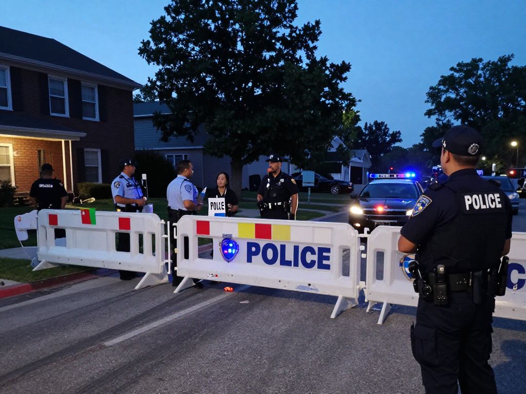 Police investigators at the scene of the West Phoenix shooting.