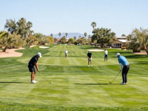 Golfers participating in the WM Phoenix Open Pro-Am