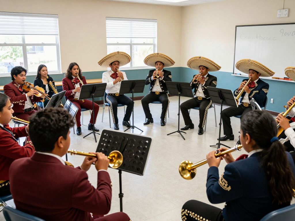 Children participating in a mariachi music class at Maryvale Community Center.