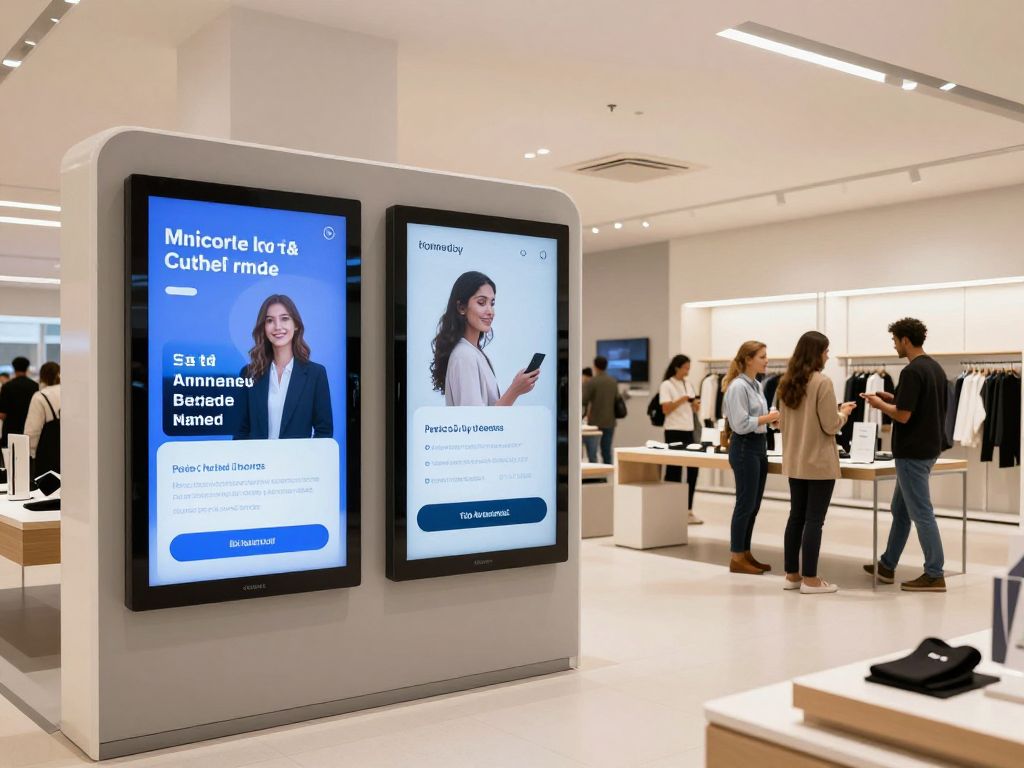 A depiction of AI agents enhancing the retail experience in Phoenix with digital engagements.