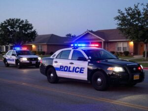 Police vehicle at the scene of an incident in Apache Junction