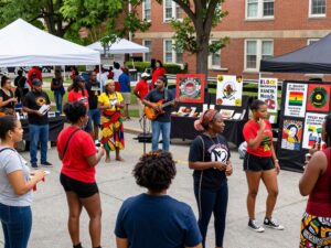Community members celebrating Black History Month in Arizona