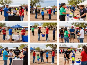 Residents engaging in various community activities in Arizona
