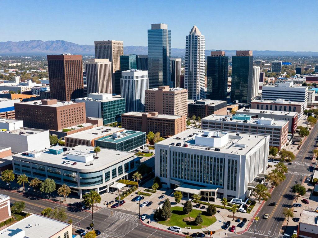 City landscape representing economic growth in Arizona
