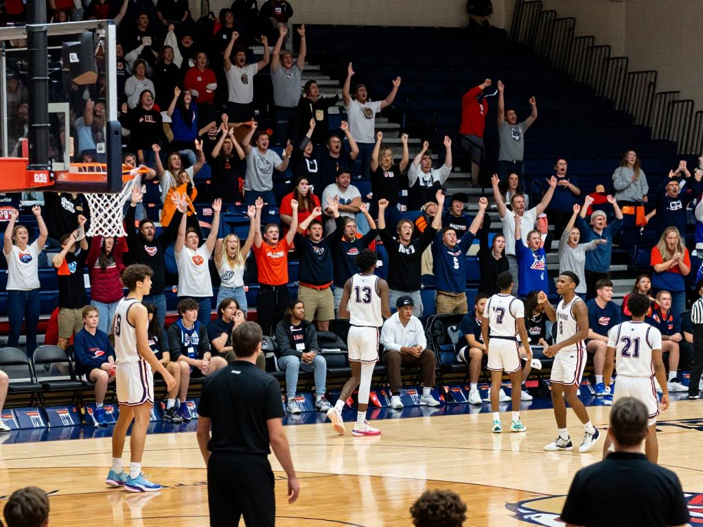 High school basketball players competing in an Arizona game
