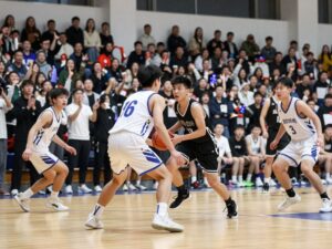 High school basketball players competing on the court in Arizona