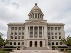 Exterior of the Arizona Legislature building in Phoenix, Arizona, a setting for recent legislative advancements.