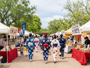 Arizona Matsuri festival at Steele Indian School Park in Phoenix, showcasing Japanese culture.